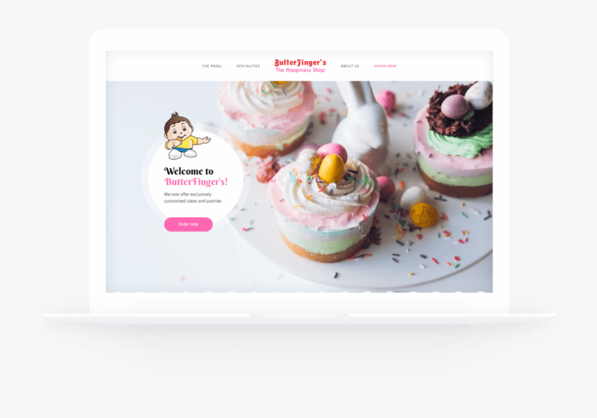 Butterfingers Websiet Development - Cupcake, HD Png Download, Free Download