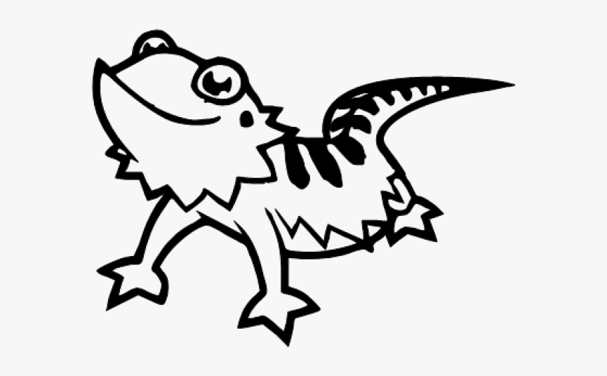 Drawing Of Bearded Dragon, HD Png Download, Free Download