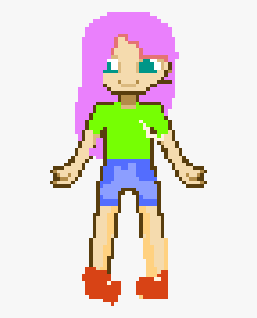 Transparent Pretty Girl Png - Grid Minecraft Pixel Art, Png Download, Free Download