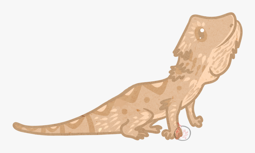 Transparent Bearded Dragon Clipart - Cute Easy Bearded Dragon Drawing, HD P...