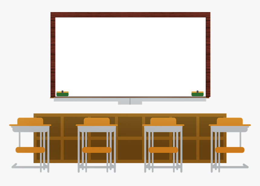 White Board, Classroom, Desk, Education, Board, School - กระดาน ไวท์ บอร์ด การ์ตูน, HD Png Download, Free Download