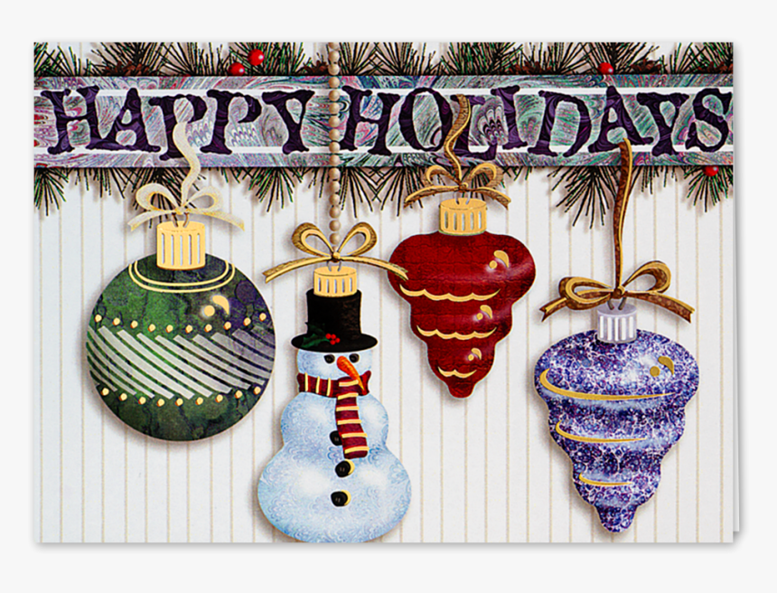 Picture Of Hanging Ornaments Greeting Card - Thanksgiving, HD Png Download, Free Download