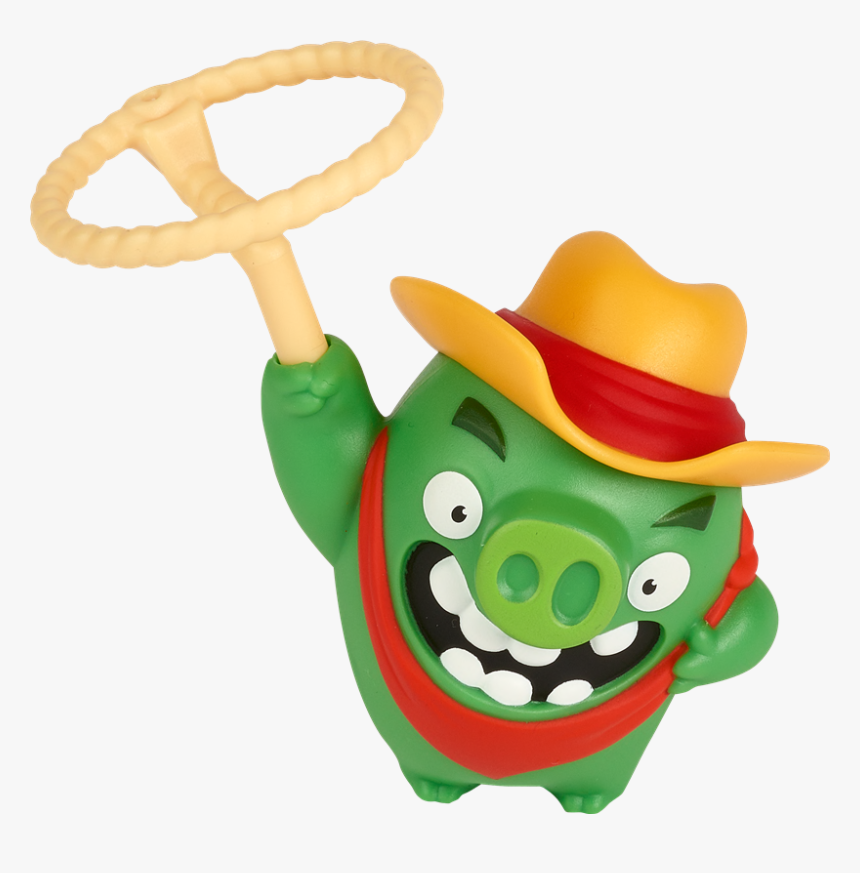 Lasso Pig Push Button On Back To Make Lasso Spin Round - Angry Birds Mcdonalds Toys, HD Png Download, Free Download