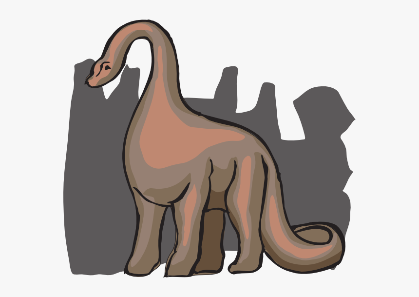 Brown Shaded Brachiosaurus Svg Clip Arts - Dinosaur, HD Png Download, Free Download