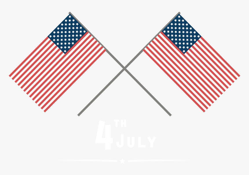 Clip Art American Flags Crossed, HD Png Download, Free Download