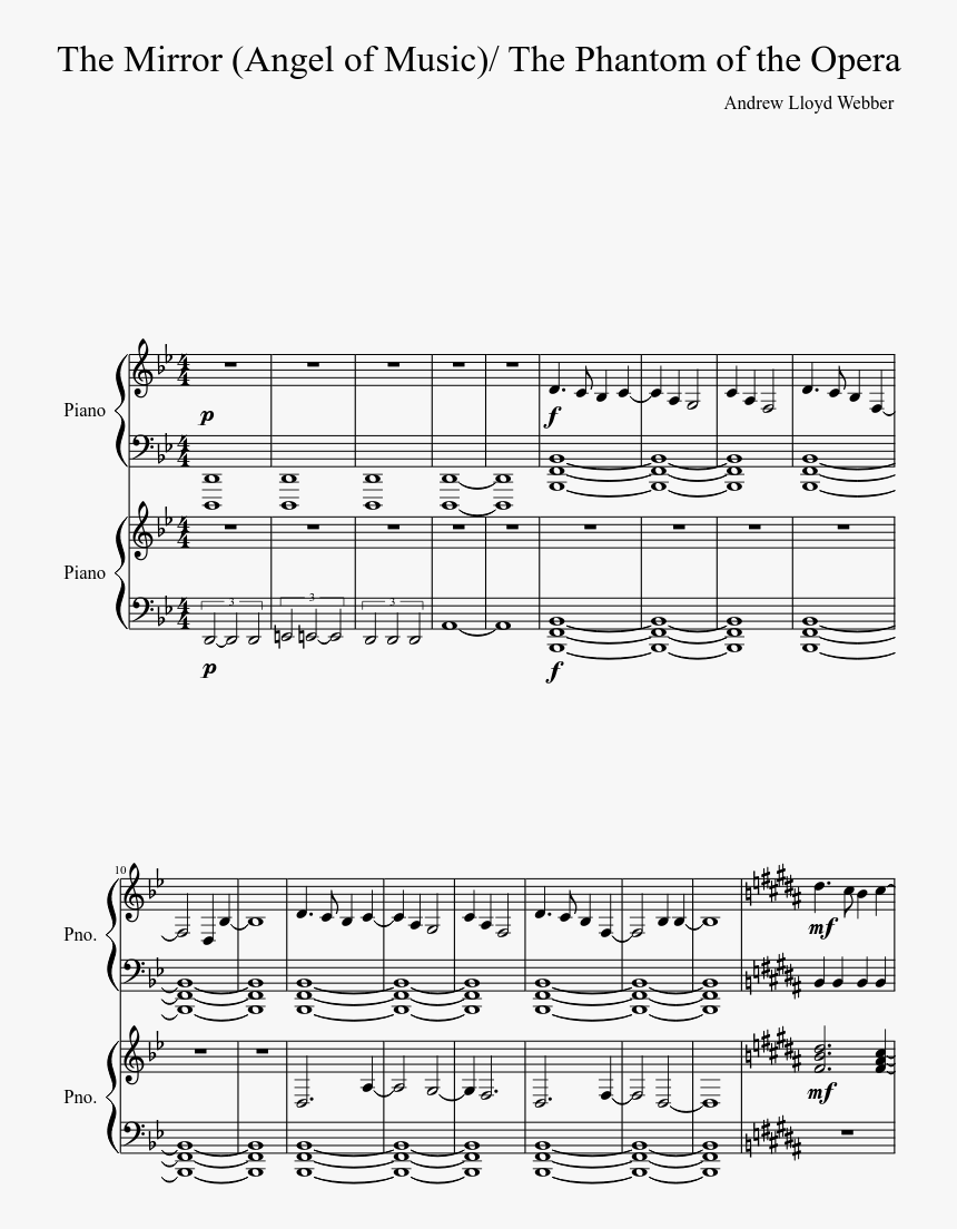 Partitura Never Let Me Go, HD Png Download, Free Download