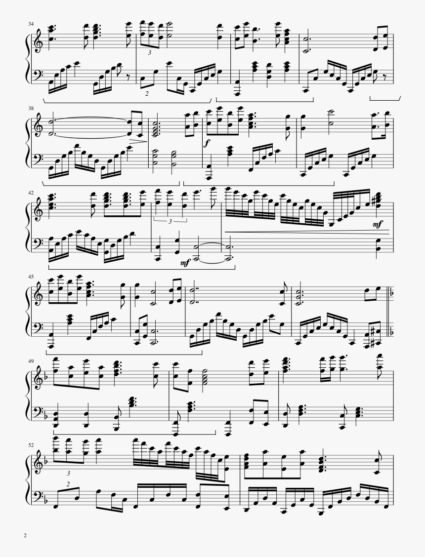 Oracion From The Move - Sheet Music, HD Png Download, Free Download