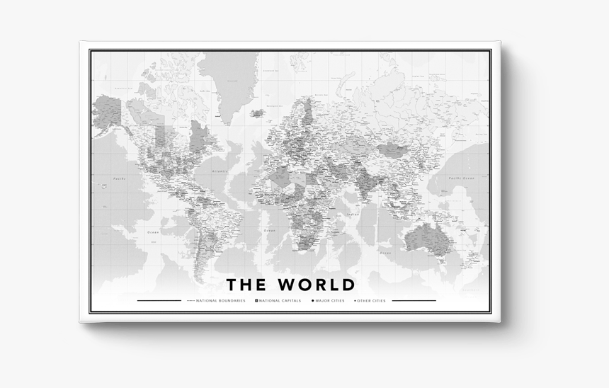 Worldmaps On Canvas - Hallo Leinwand Weltkarte, HD Png Download, Free Download
