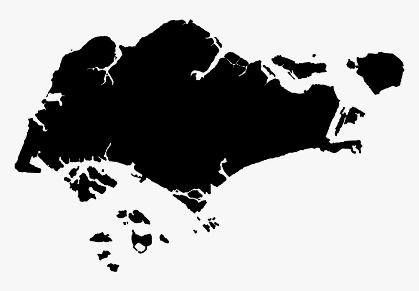 Asia Vector Silhouette - Singapore Map Vector Png, Transparent Png, Free Download