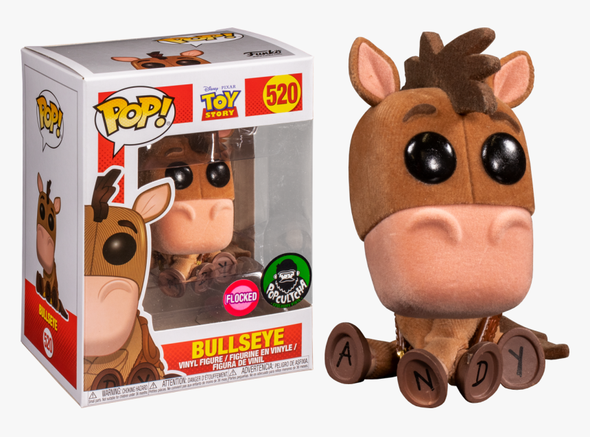 Toy Story 4 Pop Exclusives - Bullseye Toy Story Flocked Funko Pop, HD Png Download, Free Download