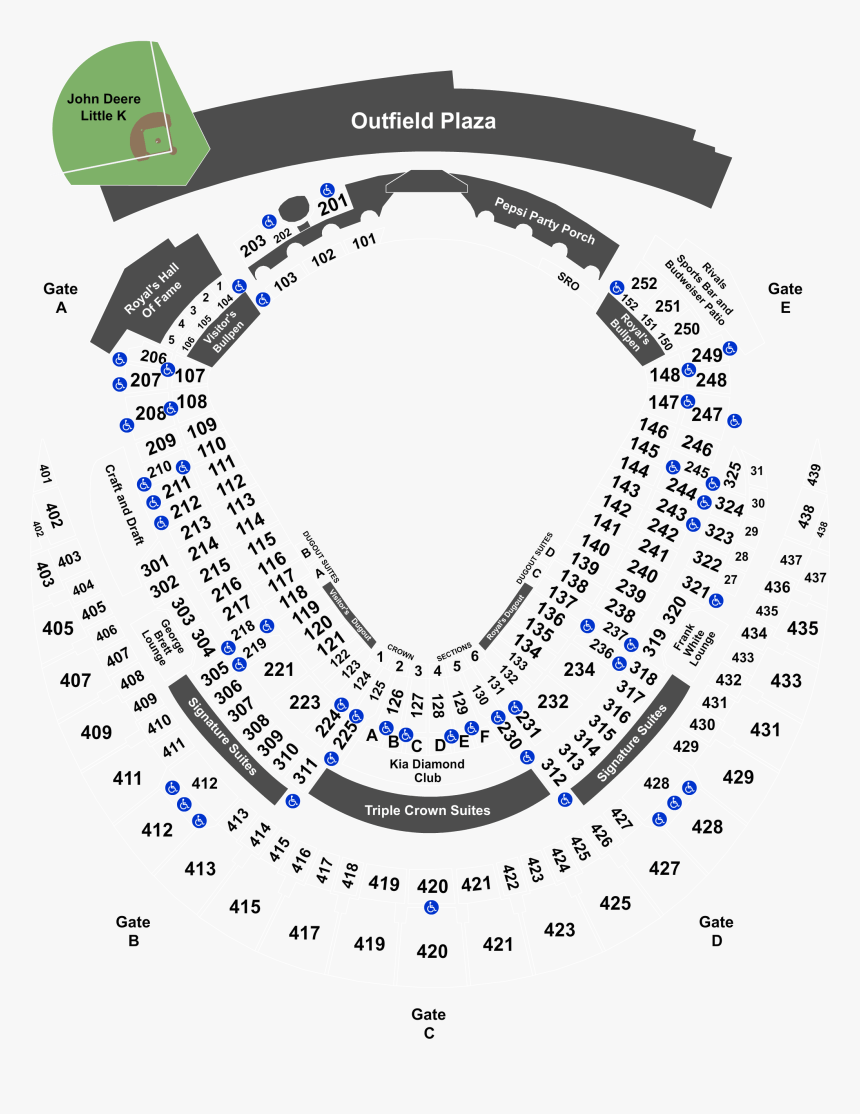 Royals Stadium Seating Chart 2019, HD Png Download, Free Download