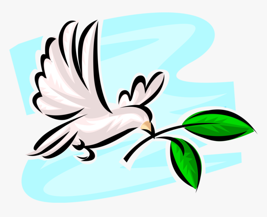 Vector Illustration Of Dove Of Peace Bird Secular Symbol 平和 イラスト 無料 Hd Png Download Kindpng