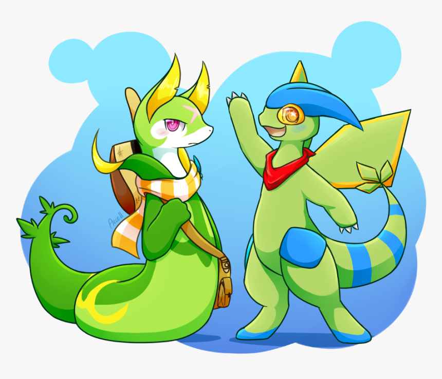 Serperior And Flygon, HD Png Download, Free Download