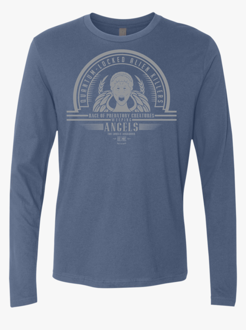 Who Villains Weeping Angels Men"s Premium Long Sleeve - Long-sleeved T-shirt, HD Png Download, Free Download