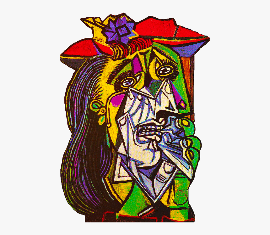 Stickers Sticker Painting Art Picasso Freetoedit - Pablo Picasso La Femme Qui Pleure, HD Png Download, Free Download