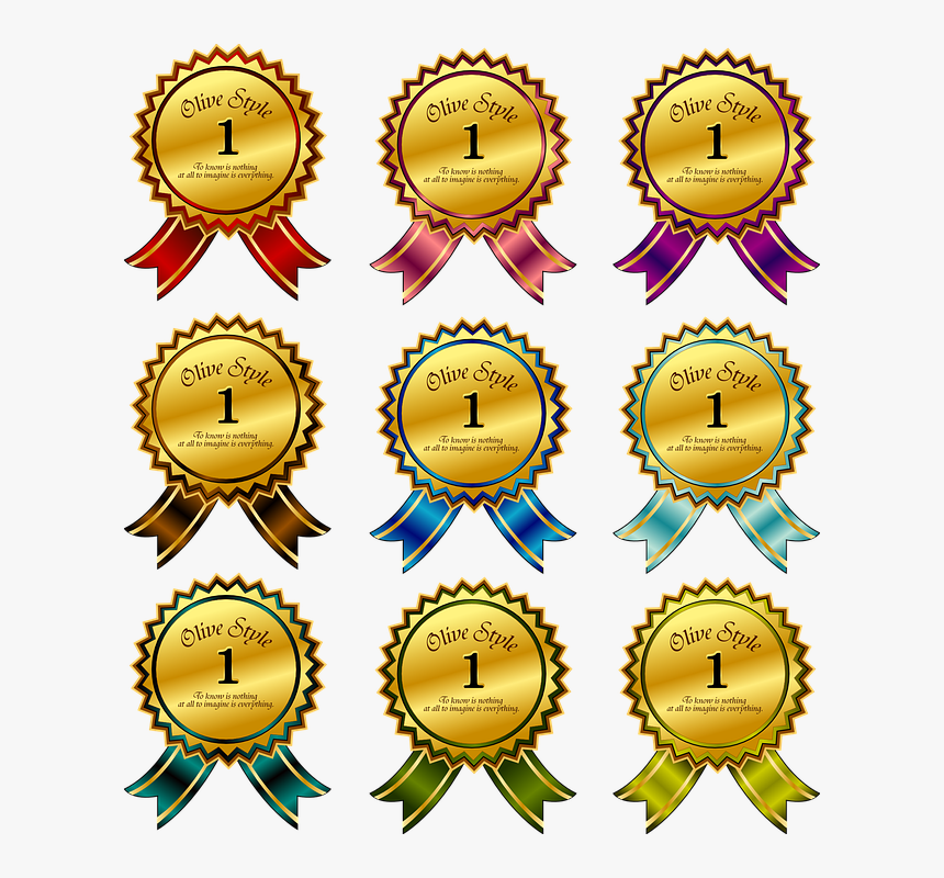 Ribbon, Badge, Accolade, Prize, Award, Winner, Win - Ribbon Accolade, HD Png Download, Free Download