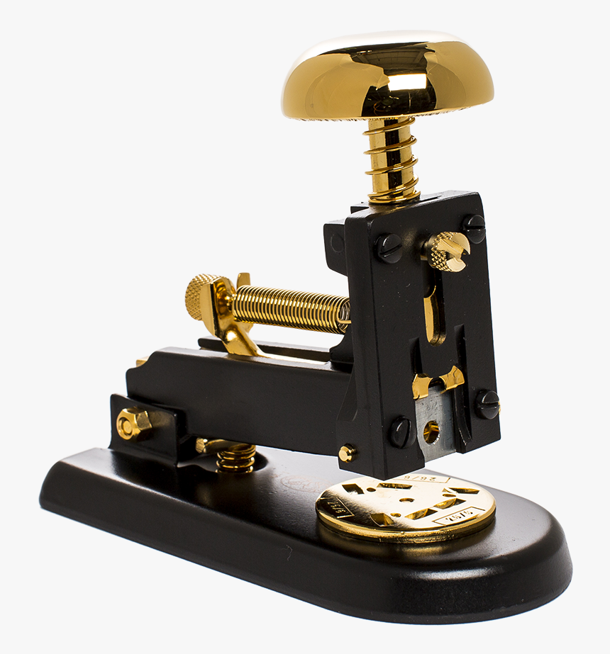 El Casco Small Stapler Black And Gold Front Angle - El Casco Stapler M 1, HD Png Download, Free Download