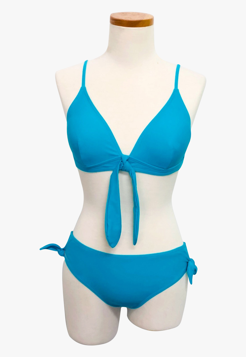 Women"s Tie Front Bralette Bikini - Swimsuit Top, HD Png Download, Free Download