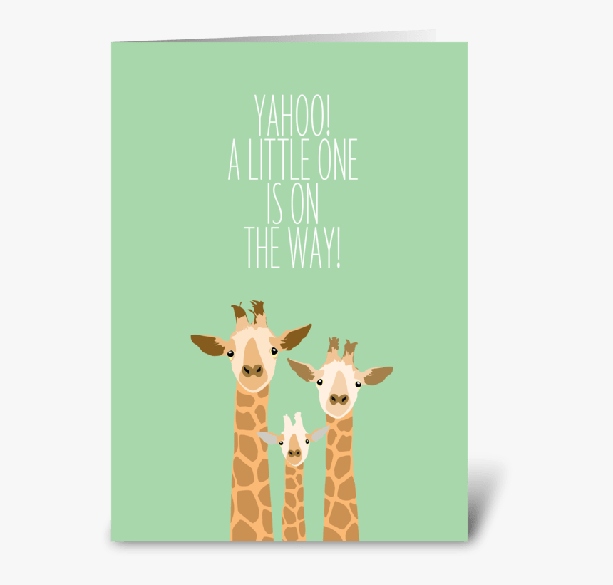 Baby Giraffe Greeting Card - Congratulations Baby On The Way, HD Png Download, Free Download