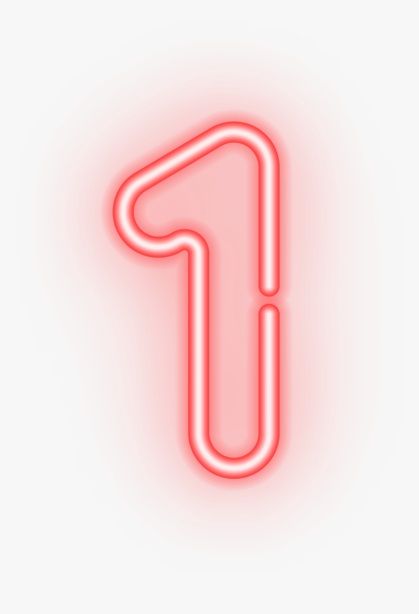 Neon Transparent Valentines - Number 1 Neon Png, Png Download, Free Download