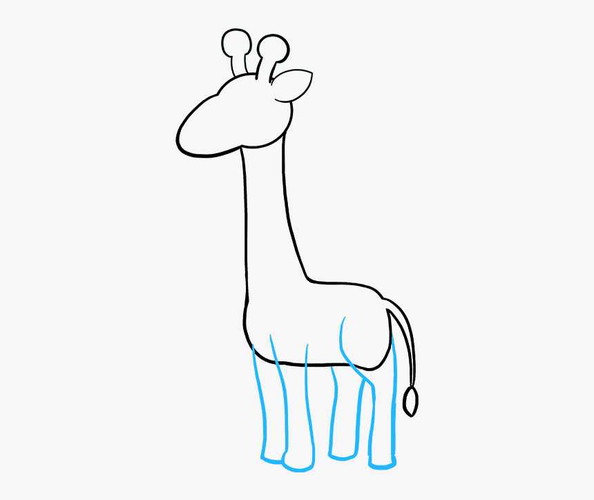 Easy Giraffe Drawing, HD Png Download, Free Download