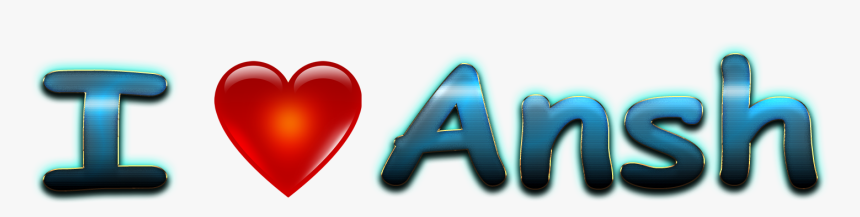 Ansh Love Name Heart Design Png - Heart, Transparent Png, Free Download