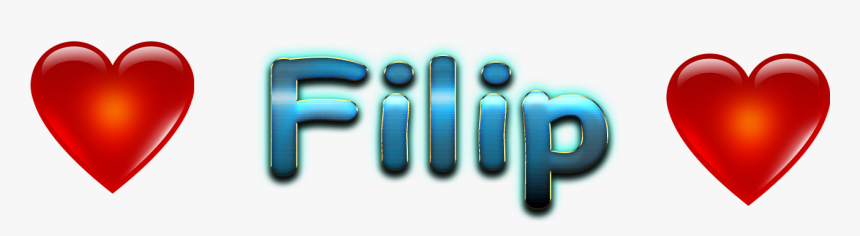 Filip Love Name Heart Design Png - Graphic Design, Transparent Png, Free Download