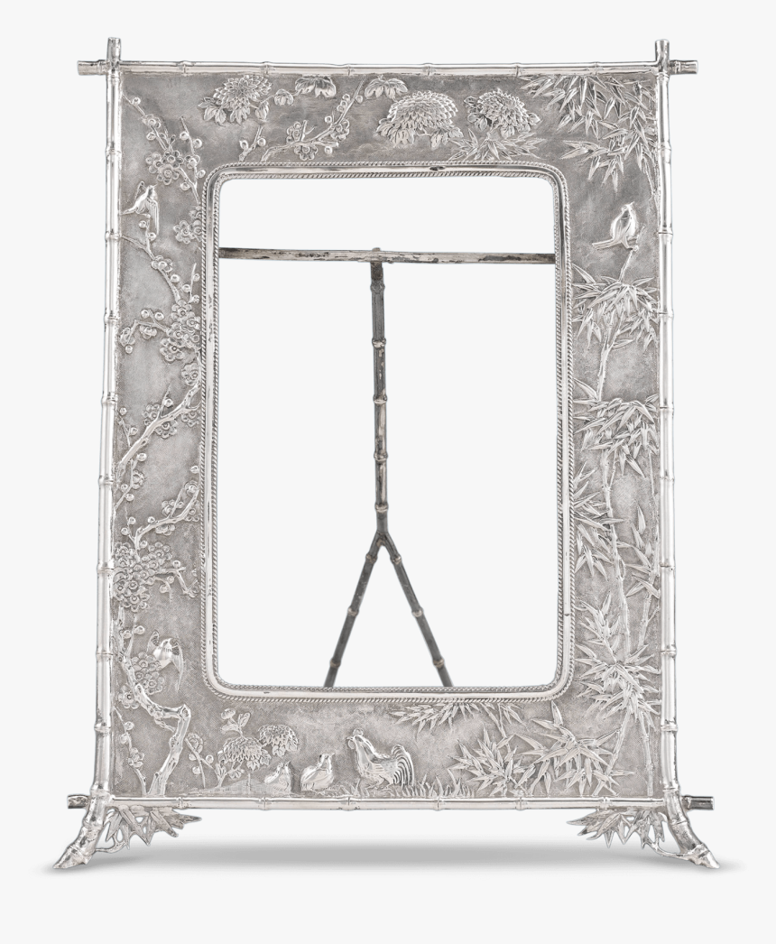 Chinese Silver Picture Frame , Png Download - Wood, Transparent Png, Free Download