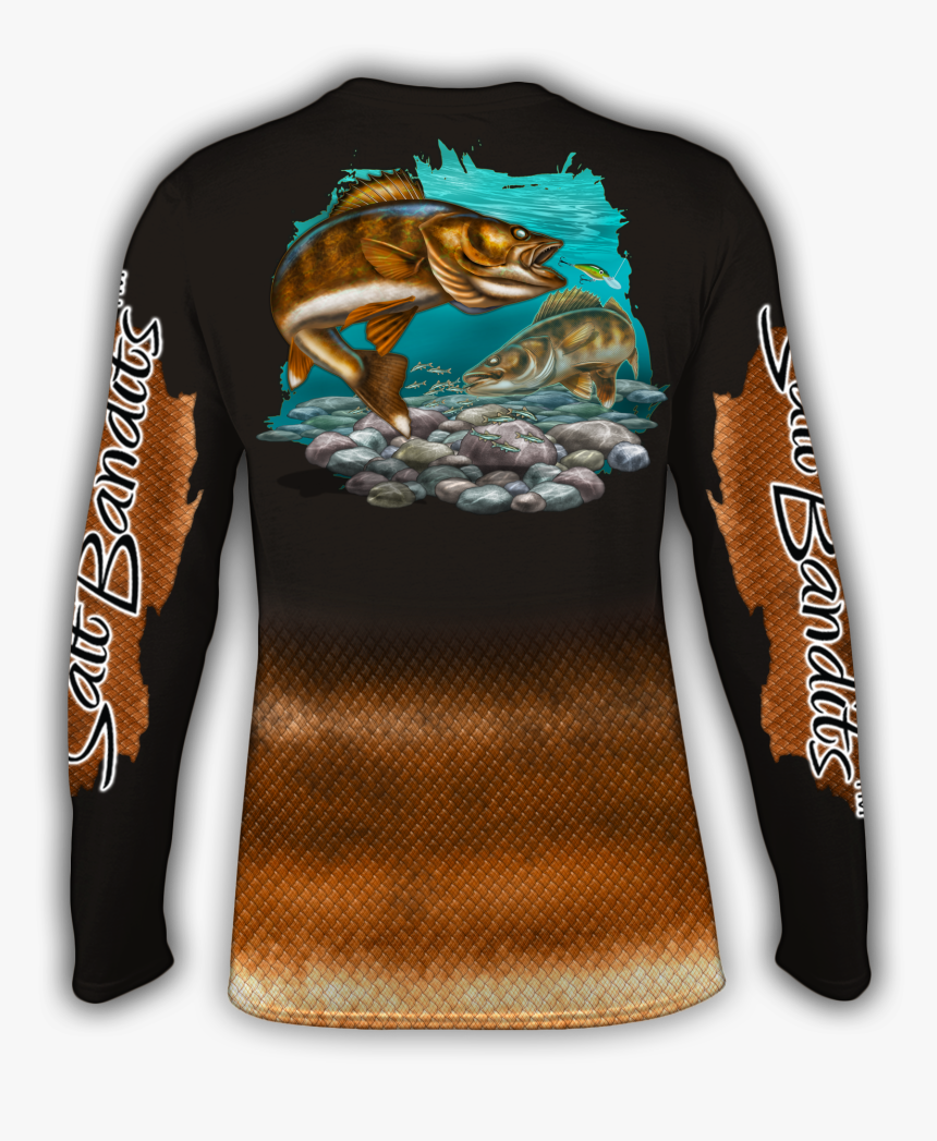 Long Sleeve Walleye T Shirt, HD Png Download, Free Download