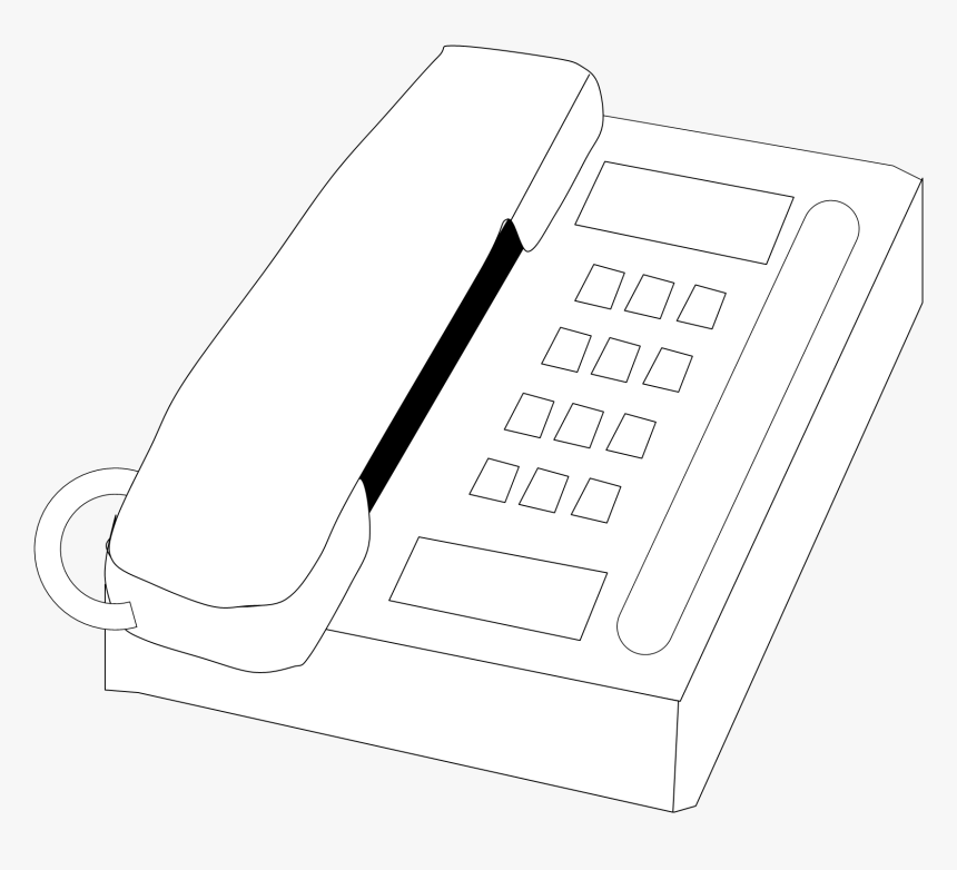 Clipart Phone Cord Clipart - Line Art, HD Png Download, Free Download