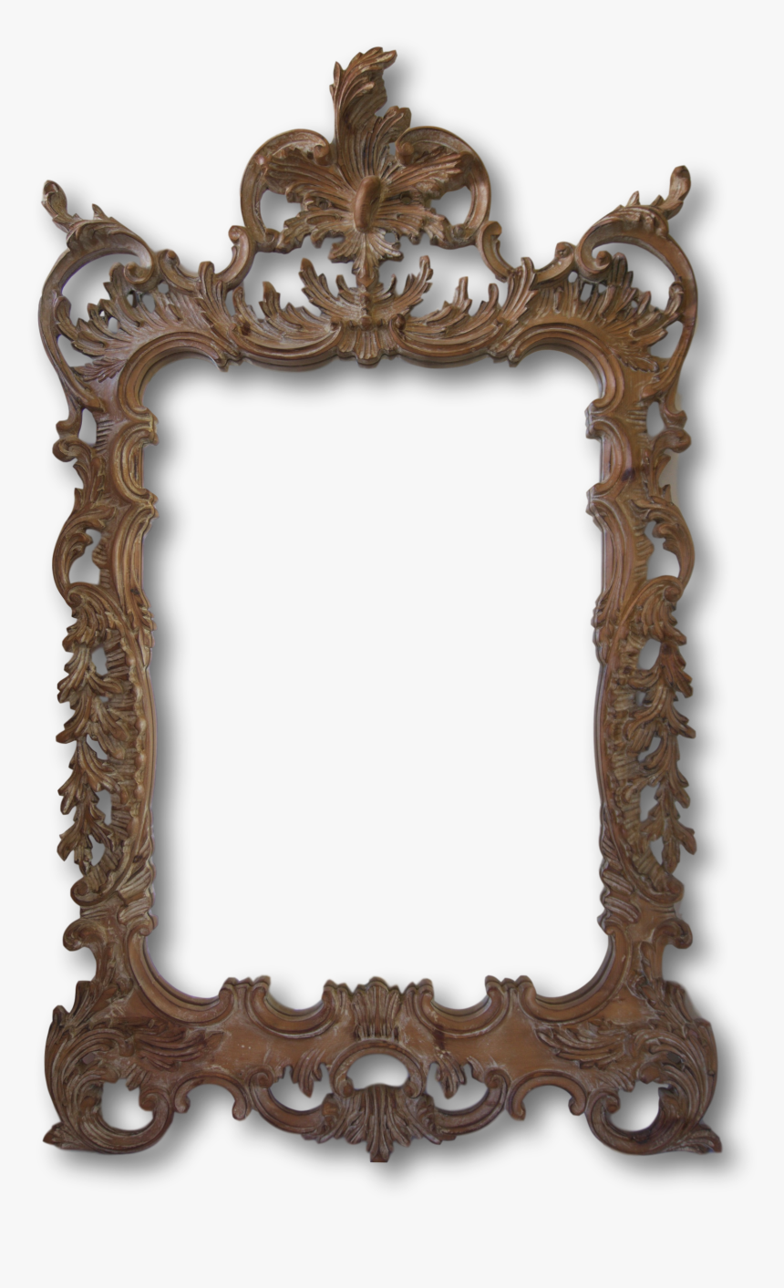 Italian Rococo Style Hand Carved Wood Mirror-mid Century - Antique, HD Png Download, Free Download