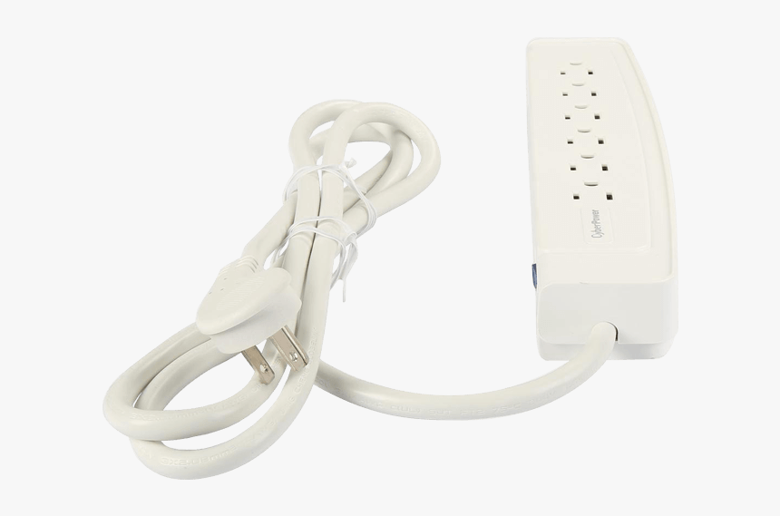 P606, 6 Outlets, 6-ft Cord, 125v/15a, White, Surge - Data Transfer Cable, HD Png Download, Free Download