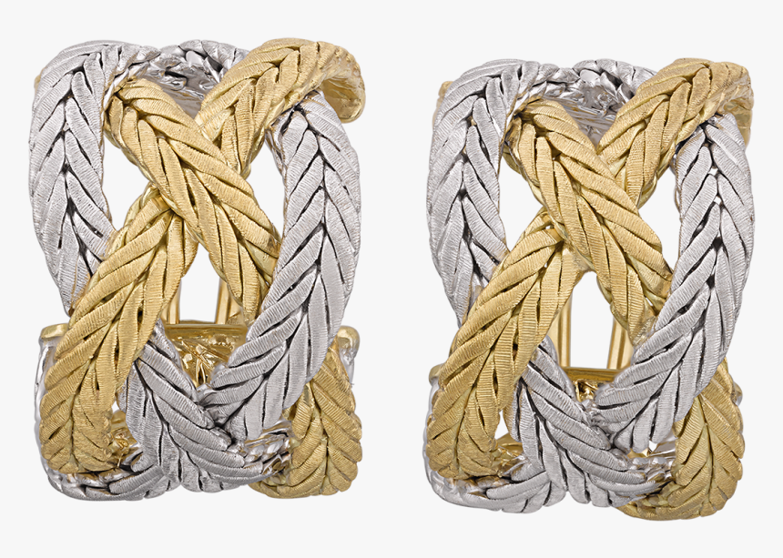 Buccellati 18k Gold Woven-wheat Earrings - Skipping Rope, HD Png Download, Free Download