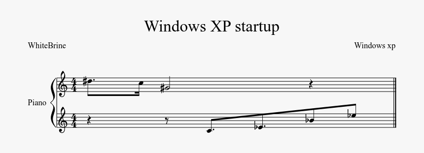 Windows Xp Startup Sound Piano Notes, HD Png Download, Free Download
