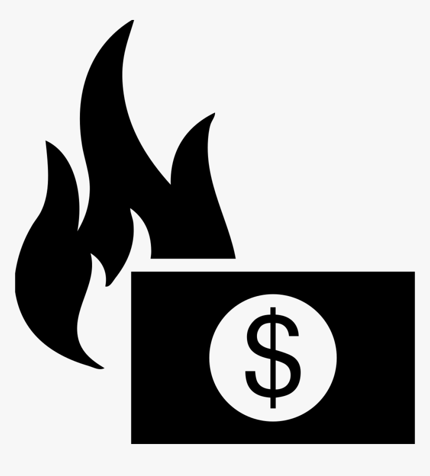 Dollar Bill On Flames - Burning Dollar Bill Vector, HD Png Download, Free Download