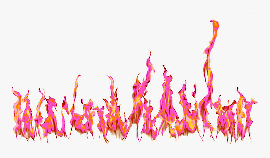 #flames #fire #pink #freetoedit - Transparent Background Clipart Fire Png, Png Download, Free Download