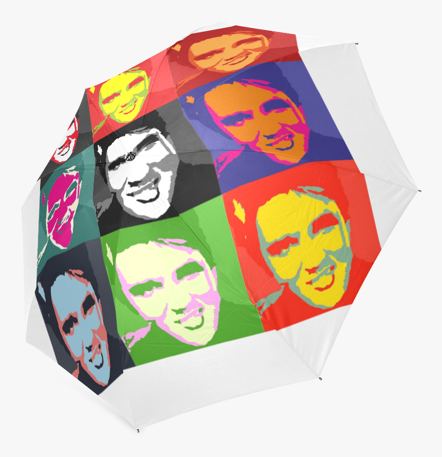 The Many Faces Of Elvis Foldable Umbrella - Umbrella, HD Png Download, Free Download