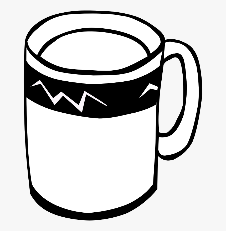 Collection Of Free Cup Drawing Clipart Download On - Mug Clipart Black And White, HD Png Download, Free Download