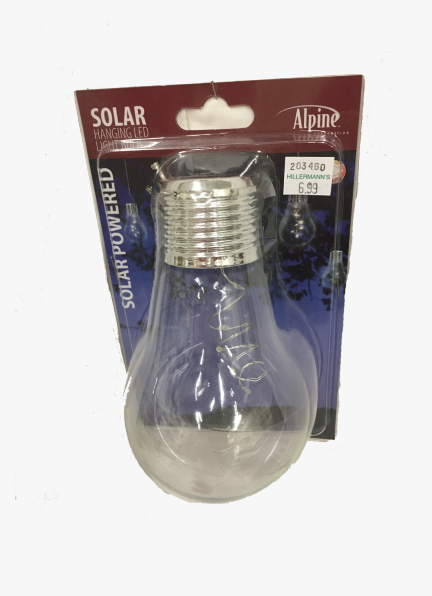 Solar Hanging Led Light Bulb , Png Download - Incandescent Light Bulb, Transparent Png, Free Download