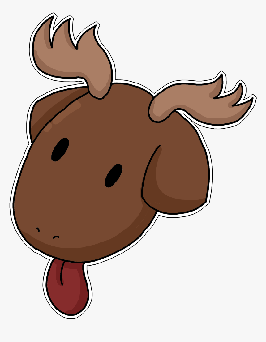 Transparent Moose Head - Animated Moose Transparent, HD Png Download, Free Download