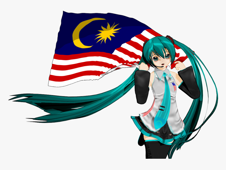 Hatsune Miku Malaysia Flag, HD Png Download, Free Download