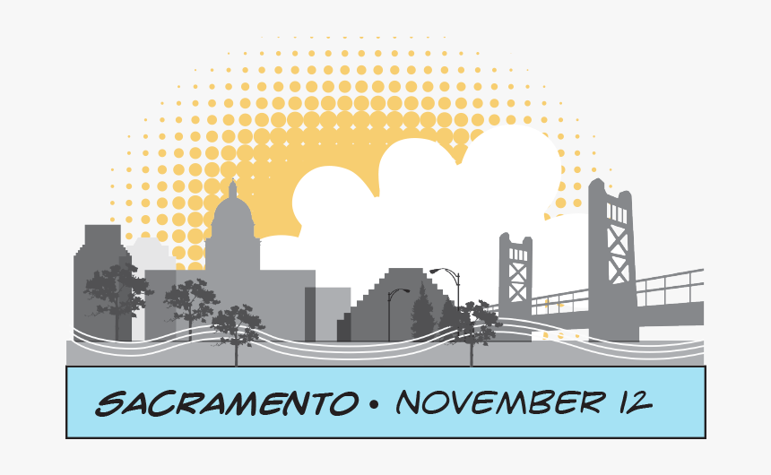 Sacramento City Landscape - Illustration, HD Png Download, Free Download