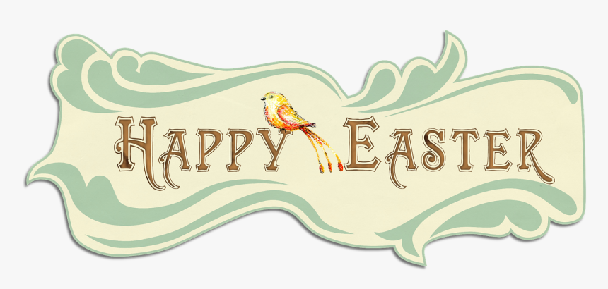 Easter, Greeting, Banner, Vintage, Bird, Happy Easter - Vintage Easter Png, Transparent Png, Free Download