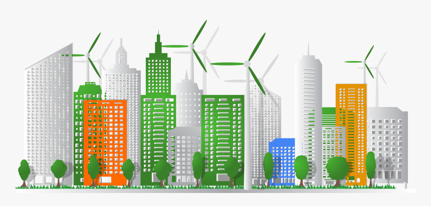 Vector Landscape Urban - Sustainable City Png, Transparent Png, Free Download