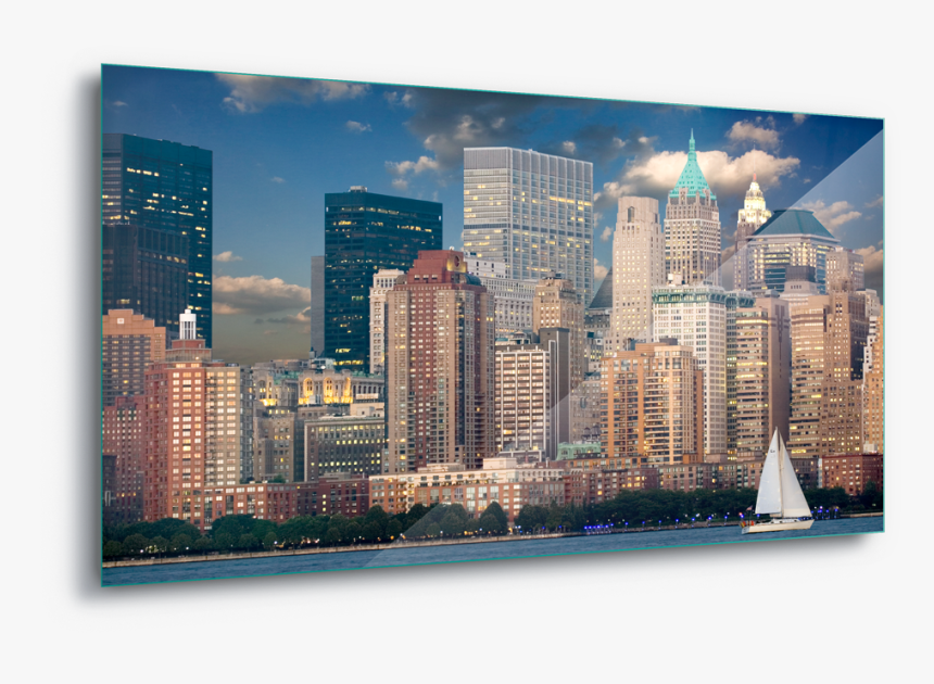 New York Skyline City Canvas Amp Glass Wall - Places To Visit In New York Manhattan, HD Png Download, Free Download