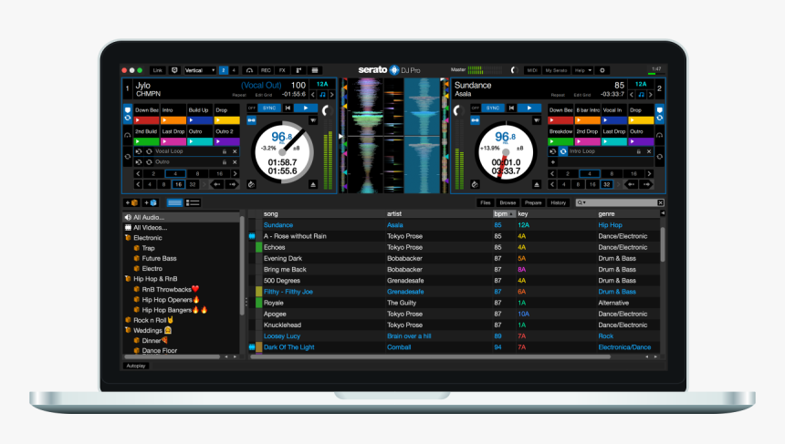 Dj Pro Gui Perform Mode V2 - Serato Dj Pro Layout, HD Png Download, Free Download