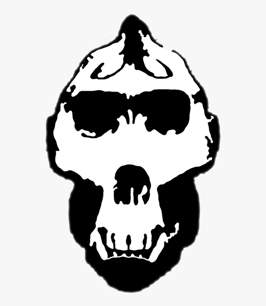 Gorilla Skull Stencil - Gorilla Skull Clip Art, HD Png Download, Free Download