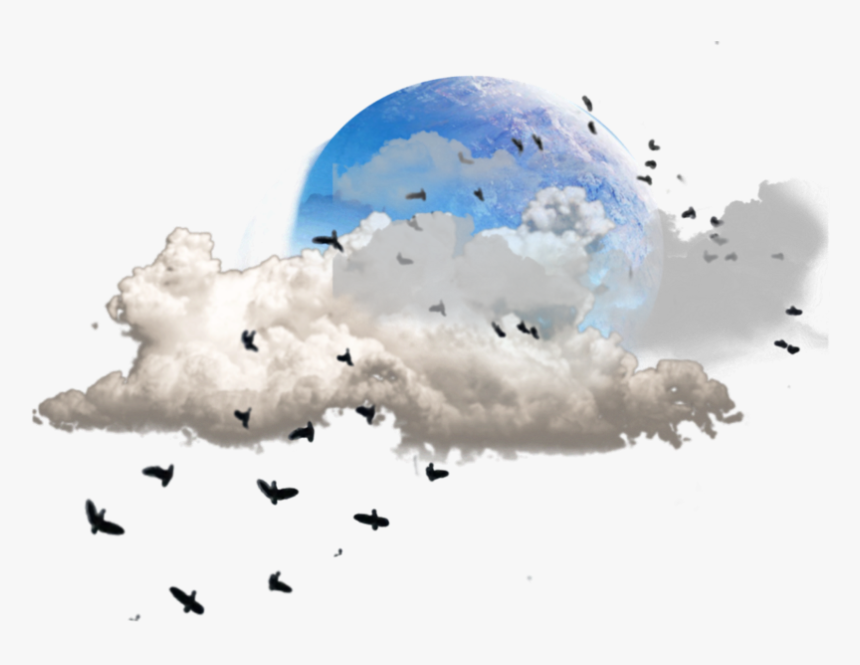 #planets Planet #moon #space #alien #clouds #cloud - Cloud And Bird Png, Transparent Png, Free Download