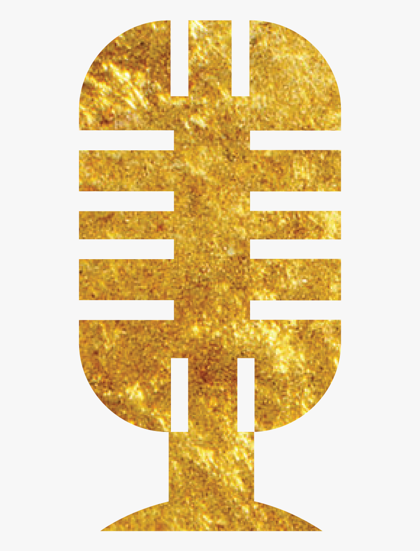 Gold Mic Png - Microphone Logo Gold, Transparent Png, Free Download