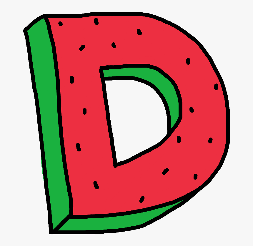 Alphabet Watermelon Zumiez Of Oddfuture Dope D Letter - Letter L Clipart Watermelon, HD Png Download, Free Download